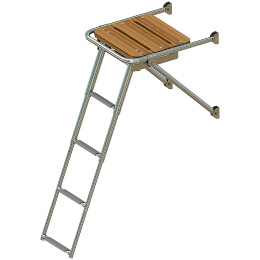 Платформа кормовая с трапом 4 ступени серые (040204GT, 10269486)